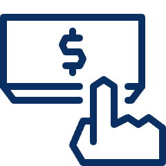 Business Click Bank Note Icon from Cyber Line Set