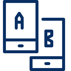 Business Dual Screen Mobile Icon from Cyber Line Set