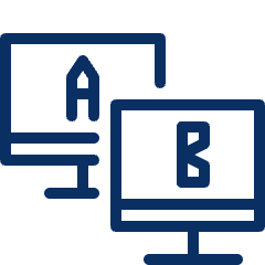 Business Dual Screen PC Icon from Cyber Line Set