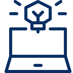 Business Idea Laptop Icon from Cyber Line Set