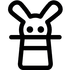 Business Magic Rabbit Hide Icon from Ultimate Regular Set