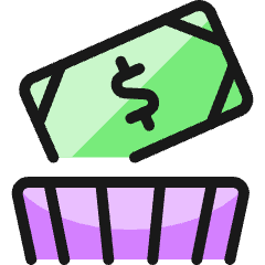 Business Money Basket Icon from Ultimate Colors Set