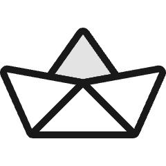 Business Paper Boat Icon from Ultimate Colors Set