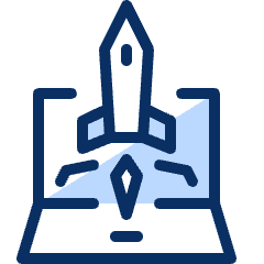 Business Startup Laptop Icon from Cyber Duotone Set