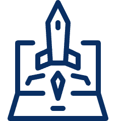 Business Startup Laptop Icon from Cyber Line Set