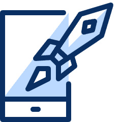 Business Startup Mobile Icon from Cyber Duotone Set