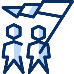 Business Team Flag Icon from Cyber Duotone Set