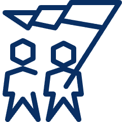 Business Team Flag Icon from Cyber Line Set