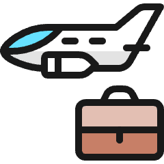 Business Trip Plane Icon from Ultimate Colors Set