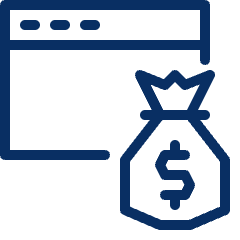 Business Window Cash Bag Icon from Cyber Line Set