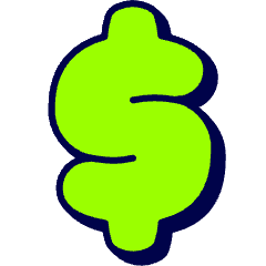 $ Dollar Icon from Stickies Duo Set