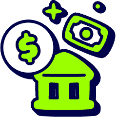 Bank Service Icon from Stickies Duo Set
