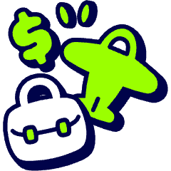 Business Trip Icon from Stickies Duo Set
