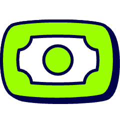 Money Bill Icon from Stickies Duo Set