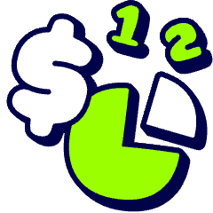 Money Chart Icon from Stickies Duo Set