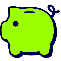 Piggy Bank Icon from Stickies Duo Set