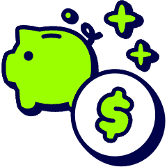 Saving Money Piggy Icon from Stickies Duo Set