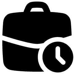 Business Work History Icon from Plump Solid Set