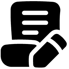 Document Contract Edit Sign Icon from Plump Solid Set