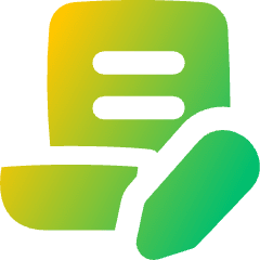 Document Contract Edit Sign Icon from Flex Gradient Set