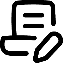 Document Contract Edit Sign Icon from Flex Line Set