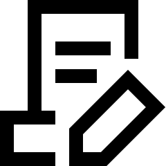 Document Contract Edit Sign Icon from Sharp Line Set