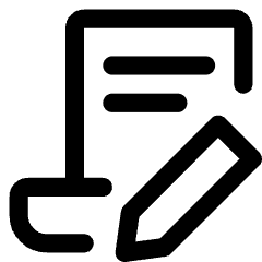 Document Contract Edit Sign Icon from Core Line Set