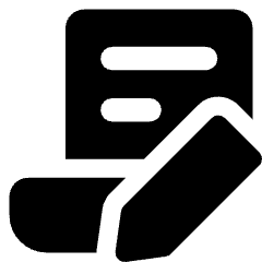 Document Contract Edit Sign Icon from Core Solid Set