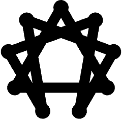 Enneagram Icon from Sharp Solid Set