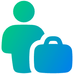 Office Worker Icon from Plump Gradient Set