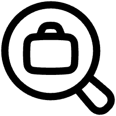 Search Dollar Icon from Plump Line Set