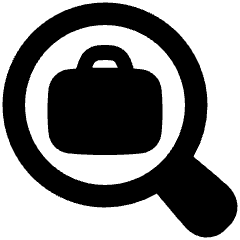 Search Dollar Icon from Plump Solid Set