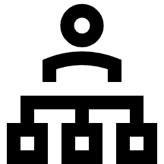 Work Organization Icon from Sharp Line Set