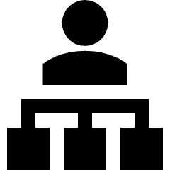 Work Organization Icon from Sharp Solid Set