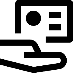 Business Card Handling Icon from Nova Line Set