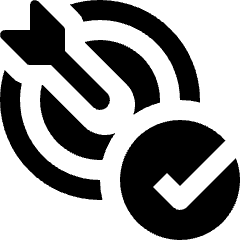 Business Target Check Approve Icon from Nova Solid Set