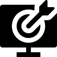 Business Target Personal Computer Icon from Nova Solid Set