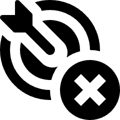 Business Target Remove Cross Icon from Nova Solid Set