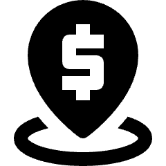 Investment Location Area Circle Icon from Nova Solid Set