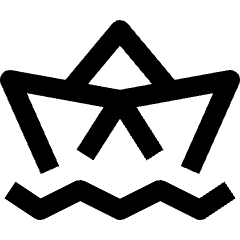 Origami Paper Boat Ship Icon from Nova Line Set