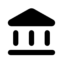 Account Balance Fill Icon from Rounded Fill - Streamline Material Set