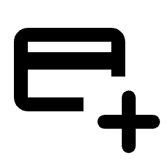 Add Card Icon from Rounded Line - Material Pro Set