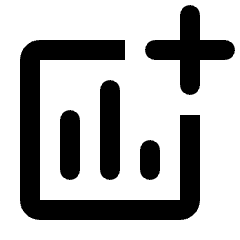 Add Chart Icon from Rounded Line - Material Pro Set