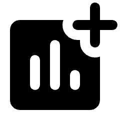 Add Chart Fill Icon from Rounded Fill - Material Pro Set