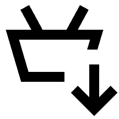 Add Shopping Basket Icon from Sharp Line - Material Pro Set