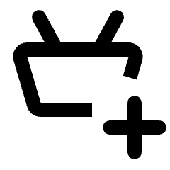 Add Shopping Basket Alt Icon from Rounded Line - Material Pro Set