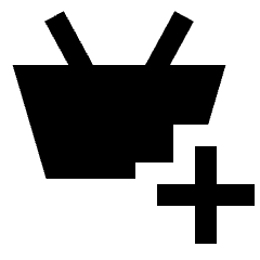 Add Shopping Basket Alt Fill Icon from Sharp Fill - Material Pro Set