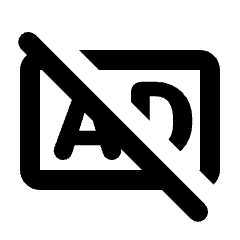 Advertisement Off Icon from Rounded Line - Material Pro Set