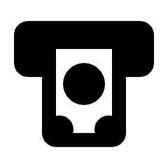 Atm Withdraw Money Icon from Rounded Line - Material Pro Set