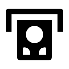 Atm Withdraw Money Fill Icon from Outlined Fill - Streamline Material Set